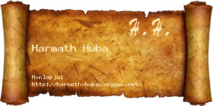 Harmath Huba névjegykártya